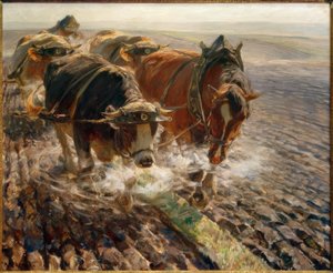 Stoomende scholle door Max Bergmann