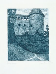 Kasteel Hallegg door Max Bradaczek