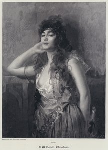 Theodora (gravure) door Max Ferdinand Bredt