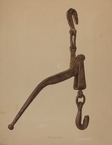 Houtlading aanspanner, 1939 door Max Fernekes