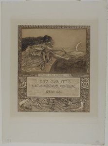Kaart voor de Gurlitt-tentoonstelling: Verbeelding en het kinderkunstenaar door Max Klinger