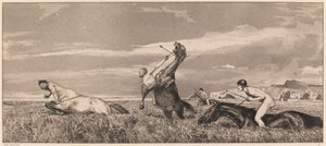 Achtervolgde centaur door Max Klinger