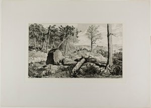 Simplicius in de eenzaamheid van het bos, plaat tien uit Intermezzos door Max Klinger