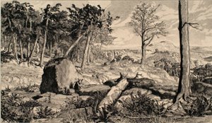 Simplicius in de eenzaamheid van het bos door Max Klinger