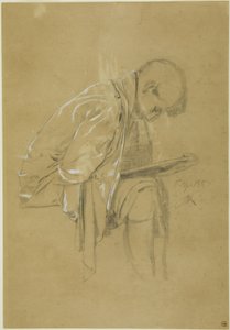De kroniekschrijver (recto en verso) door Max Klinger