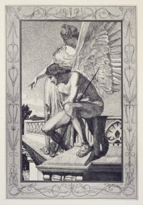 Venus toont Psyche aan Cupido, plaat 4 uit de serie „Cupido en Psyche: Opus V“ door Max Klinger