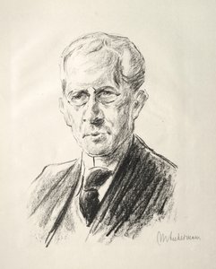 Arno Holz Mappe: Portret Arno Holz, 1923 door Max Liebermann