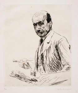 Zelfportret met palet door Max Liebermann
