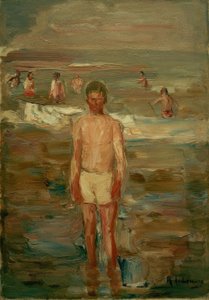 Badende jongen door Max Liebermann