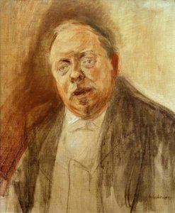 Portretstudie van baron Alfred von Berger door Max Liebermann