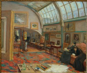 Het atelier van de kunstenaar door Max Liebermann