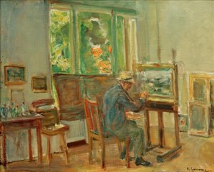 De kunstenaar in zijn atelier in Wannsee