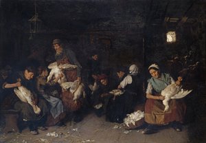 Gänserupferinnen door Max Liebermann
