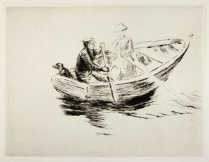 In de boot door Max Liebermann