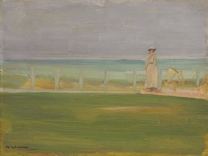 Dame op het strand, 1901 door Max Liebermann