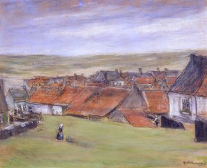 Landschap in Katwijk door Max Liebermann