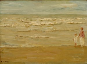 Zeegezicht – Strand en zee door Max Liebermann