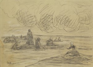 Repareren van de Netten, 1894 door Max Liebermann