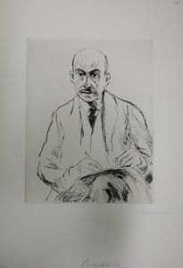 Zelfportret als 70-jarige door Max Liebermann