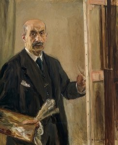 Zelfportret aan de ezel. 1916 door Max Liebermann