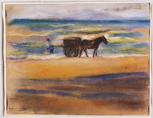 Schelpenzoekers op het strand