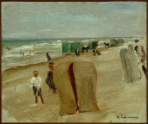 Strandscène in Noordwijk