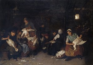 Vrouwen die ganzen plukken, 1872 door Max Liebermann