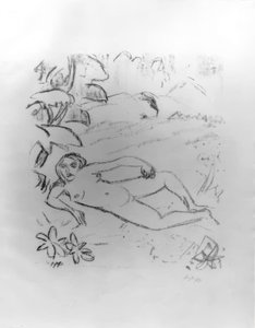 Naakt in de duinen door Max Pechstein