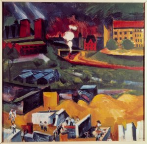 Uitzicht op Schmargendorf door Max Pechstein