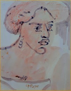 vrouwenportret door Max Pechstein