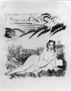 Liggend naakt door Max Pechstein