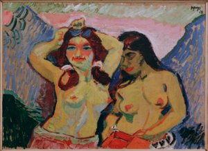 Twee meisjes door Max Pechstein