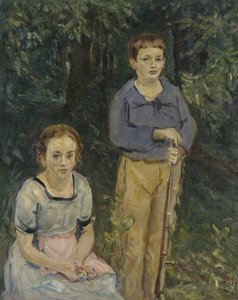 Nina en Wolfgang Slevogt door Max Slevogt