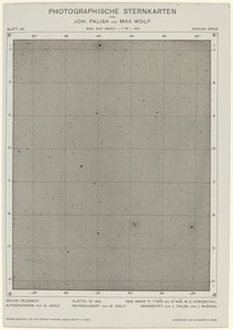 Fotografische Sterrenkaarten (17 maart 1906) door Max Wolf and Joh. Palisa