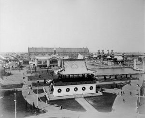 Algemeen overzicht, de All-Russia Exhibition, Nizhny Novgorod, Rusland, 1896 door Maxim Dmitriev