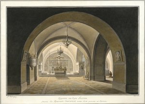 Interieur van de Heilig Grafkerk op de plaats van Golgotha, 1821