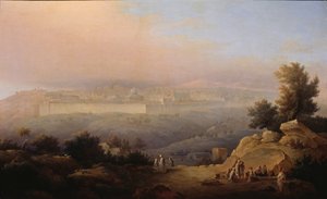 Jeruzalem, 1849 door Maxim Nikiphorovich Vorobyev