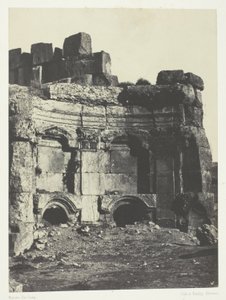 Baalbeck (Heliopolis), halve cirkel van de zon- en Jupitertempels; Syrië