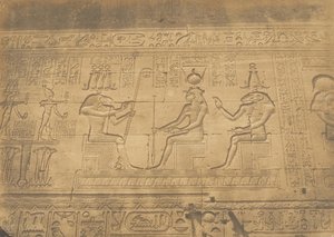 Bas-reliëfs van de gevel van de Tempel van Dendérah Tentyris, 1849-50 door Maxime Du Camp