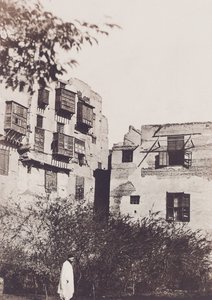Caïro, huis en tuin in de Franse wijk, met Gustave Flaubert, 1850