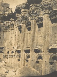 Interne zuilengang van de Naos van de Tempel van Jupiter, in Baälbek Heliopolis, 15 september 1850