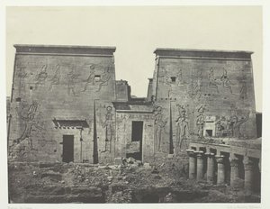 Drômos en Philônes, Grote Tempel van Isis bij Pilônes, Nubië, 1849-51, gedrukt 1852 door Maxime Du Camp