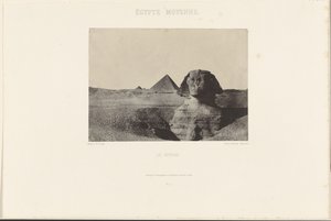 Midden Egypte. De Sfinx. door Maxime Du Camp