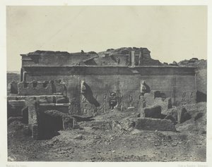 Achtergevel, Grote Tempel van Dendera Teutyres, Opper-Egypte, 1849-1851, gedrukt 1852 door Maxime Du Camp