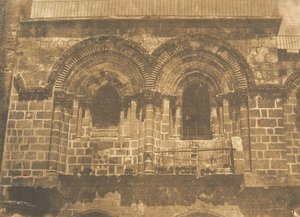 Façade van de Kerk van het Heilig Graf, in Jeruzalem No. 2 bovenste deel