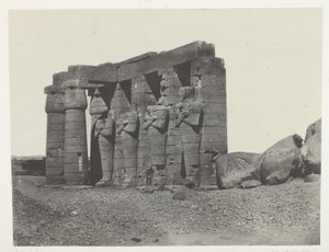 Gournah, Perystyle from the Tomb of Osymandias (Ramesseum Occidental); Thebe, plaat 59 uit het album "Egypte, Nubie, Palestine et Syrie" (1852) door Maxime Du Camp