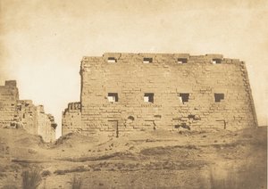 Grote pyloon van het paleis van Karnak, Thebe, 1849-50 door Maxime Du Camp