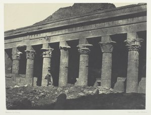 Grote tempel van Isis in Philoe, Galerie Orientale; Nubië, plaat 73 uit het album "Egypte, Nubië, Palestina en Syrië" (1852) door Maxime Du Camp