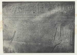 Grote tempel van Isis in Philoe, Demotische inscriptie; Nubië, plaat 76 uit het album "Egypte, Nubië, Palestina en Syrië" (1852)