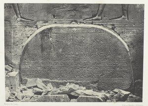 Grote tempel van Isis in Philoe, Proscynema (Act of Adoration); Nubië, plaat 75 uit het album "Egypte, Nubie, Palestina et Syrie" (1852) door Maxime Du Camp